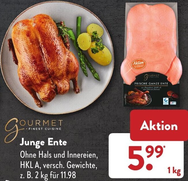 GOURMET FINEST CUISINE Junge Ente 1 kg Angebot bei Aldi Süd