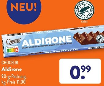 Aldi Süd CHOCEUR Aldirone 90 g Packung Angebot