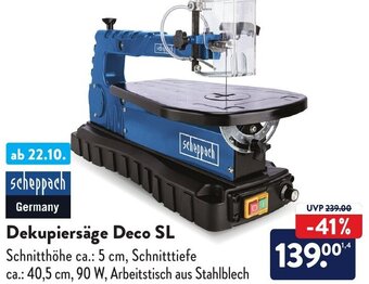 Aldi Süd Scheppach Dekupiersäge Deco SL Angebot