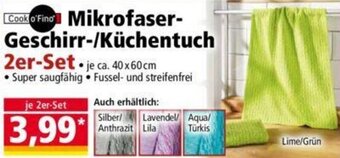 Norma Cook o'Fino Mikrofaser-Geschirr/Küchentuch 2er Set Angebot