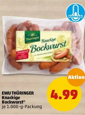 PENNY Ewu thuringer Knackige Bockwurst 1000g Angebot