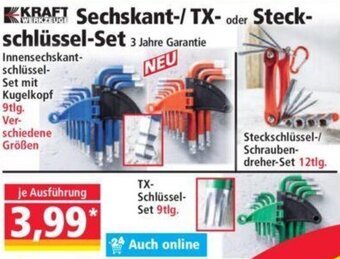 Norma KRAFT WERKZEUGE Sechskant/ TX oder Steckschlüssel-Set Angebot