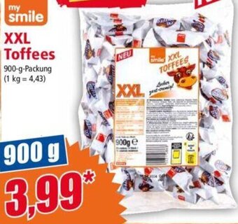 Norma my smile XXL Toffees 900 g Packung Angebot