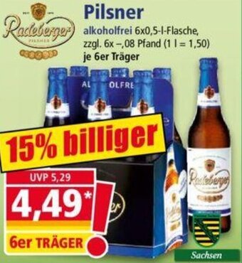 Norma Radeberger Pilsner 6x0,5 L Flasche Angebot