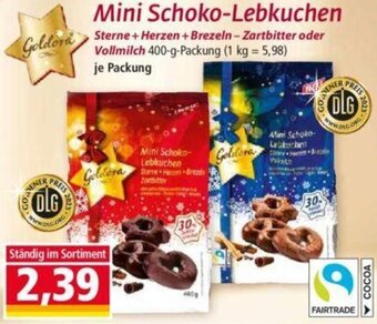 Norma Goldora Mini Schoko-Lebkuchen 400 g Packung Angebot