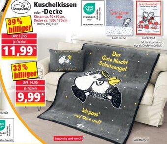 Norma sheepworld Kuschelkissen oder Decke Angebot