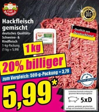 Norma Gut Bartenhof Hackfleisch gemischt 1 kg Angebot