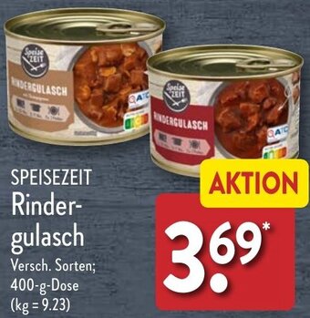 Aldi Nord SPEISEZEIT Rindergulasch 400 g Dose Angebot