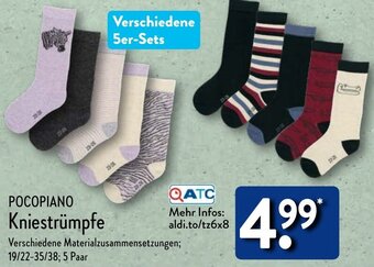 Aldi Nord POCOPIANO Kniestrümpfe Angebot