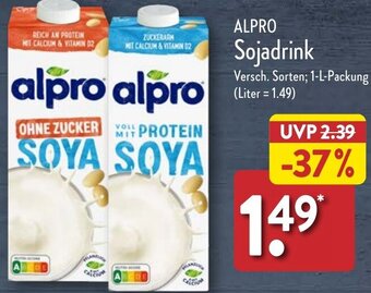 Aldi Nord ALPRO Sojadrink 1 L Packung Angebot