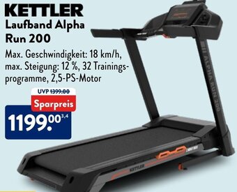 Aldi Nord KETTLER Laufband Alpha Run 200 Angebot