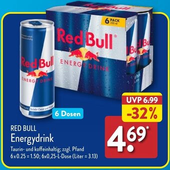 Aldi Nord RED BULL Energydrink 6x0,25 L Dose Angebot