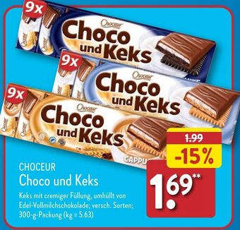 Aldi Nord CHOCEUR Choco und Keks 300 g Packung Angebot