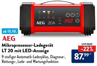 Aldi Nord AEG Mikroprozessor-Ladegerät LT 20 mit LED-Anzeige Angebot