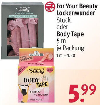 Rossmann For Your Beauty Lockenwunder oder Body Tape 5 m Angebot