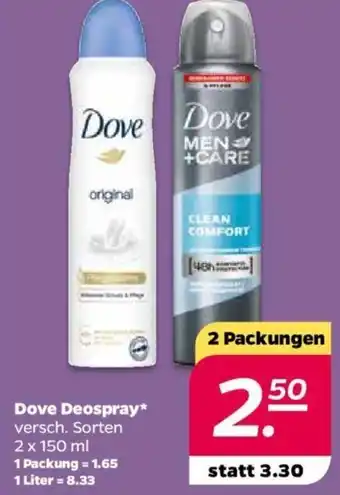 NETTO Dove Deospray 2x150 ml Angebot