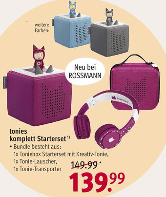 Rossmann tonies komplett Starterset Angebot