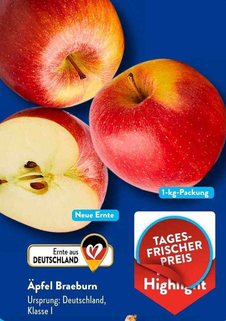 Äpfel Braeburn 1kgPackung Angebot bei Aldi Süd
