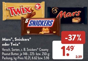 Aldi Süd Mars, Snickers oder Twix Angebot