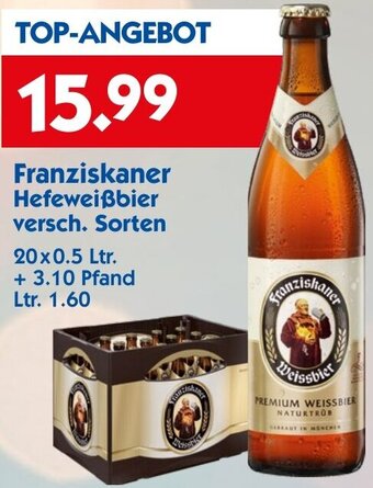 Hol'ab Getränkemarkt Franziskaner Hefeweißbier 20x0.5 Ltr. Angebot