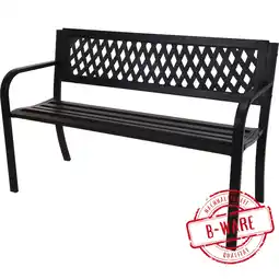 Sonderpreis Baumarkt Gartenbank 119 x 40 x 75cm aus metall in schwarz Angebot