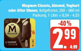 Marktkauf Magnum Classic, Almond, Yoghurt oder After Dinner 350 - 660 ml Angebot