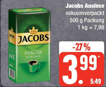 Marktkauf Jacobs Auslese 500 g Packung Angebot