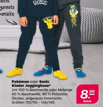 NETTO Pokémon oder Sonic Kinder Jogginghose 110/116 - 134/140 Angebot