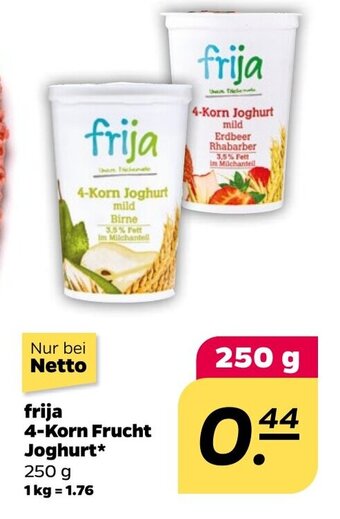 NETTO frija 4-Korn Frucht Joghurt 250 g Angebot