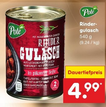 Netto Marken-Discount Pote Rindergulasch 540 g Angebot