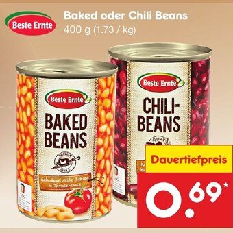 Netto Marken-Discount Beste Ernte Baked oder Chili Beans 400 g Angebot