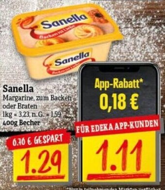 NP Discount Sanella Margarine, zum Backen oder Braten 400g Becher Angebot