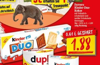 NP Discount Ferrero Kinder-Duo-Kekse 150g Angebot