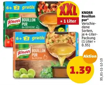 PENNY Knorr Bouillon pur 4 liter Angebot