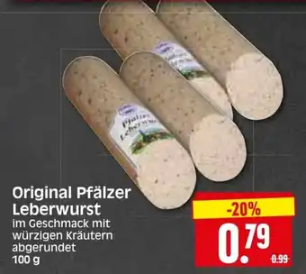 Edeka Herkules Original Pfälzer Leberwurst 100g Angebot