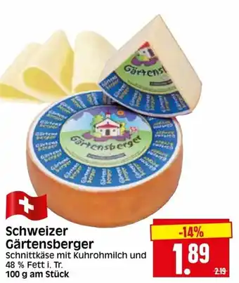 Edeka Herkules Schweizer Gärtensberger 100g Angebot