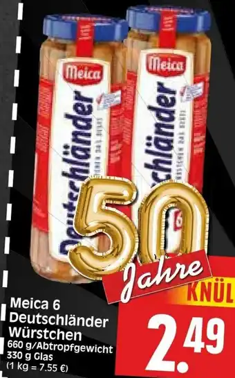 Edeka Herkules Meica 6 Deutschländer Würstchen 660g Angebot