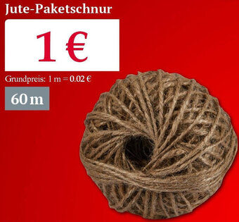 Woolworth Jute-Paketschnur 60 m Angebot