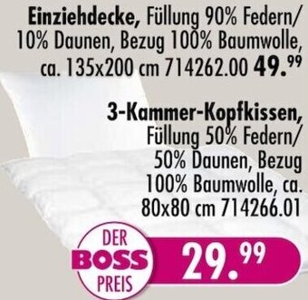 Möbel Boss 3-Kammer Kopfkissen Angebot