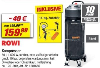 toom Baumarkt ROWI Kompressor Angebot