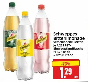 Edeka Herkules Schweppes Bitterlimonade 1,25L Angebot