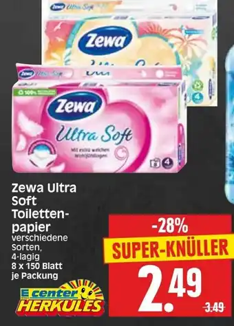 Edeka Herkules Zewa Ultra Soft Toilettenpapier Angebot