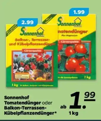 NETTO Sonnenhof Tomatendünger oder Balkon Terrassen Kübelpflanzendünger Angebot