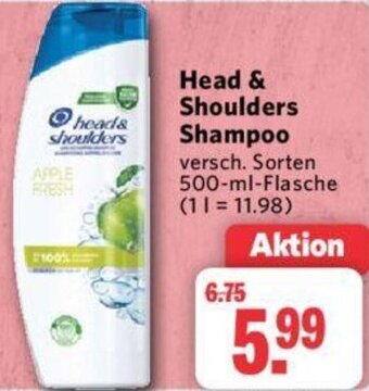 Combi Head & Shoulders Shampoo 500 ml Flasche Angebot