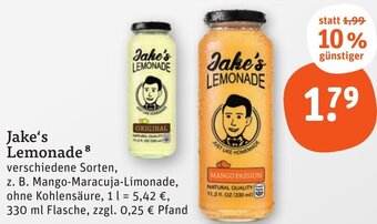 tegut Jake's Lemonade 330 ml Flasche Angebot