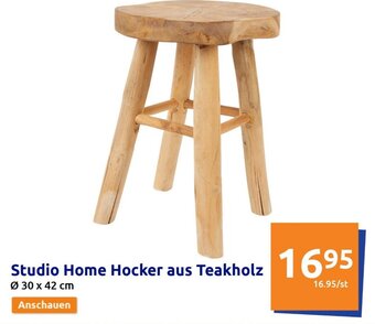 Action Studio Home Hocker aus Teakholz Angebot