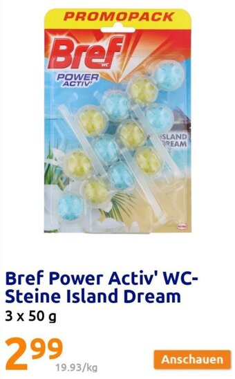 Action Bref Power Activ' WC-Steine Island Dream 3 x 50 g Angebot