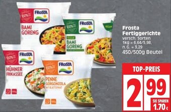 Edeka Frosta Fertiggerichte 450/500g Beutel Angebot