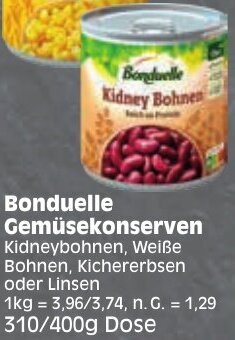 Edeka Bonduelle Gemüsekonserven 310/400g Dose Angebot