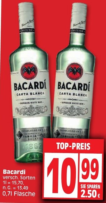 Edeka Bacardi 0,7 L Flasche Angebot